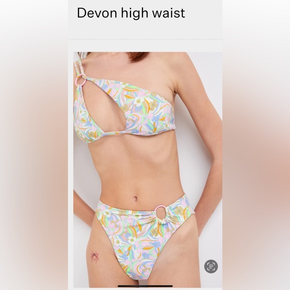 For Love and Lemons floral print two piece bikini set - Picture 1 of 3